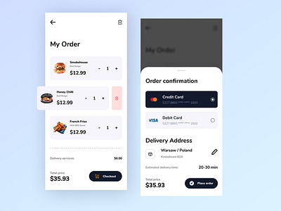 Minimal Fast Food Delivery App