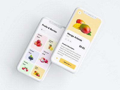 PULP - Exotic Fruit Shop App app color colorful design flat minimal ui ui design userinterface uxdesign