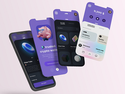 NFT Marketplace - Concept App 3d animation app branding design graphic design illustration logo minimal motion graphics ui ui design userinterface uxdesign