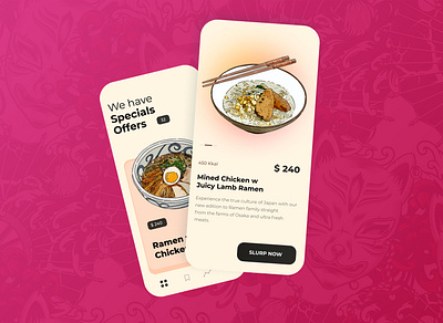 Sakura - Ramen Ordering App 🍥 app branding design graphic design illustration logo minimal ui ui design userinterface uxdesign