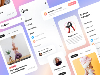 Gainz - Fitness Subscription App app branding design illustration logo minimal ui ui design userinterface uxdesign