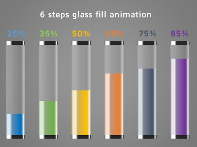 Glass fill infographics animation branding design flat illustration info graphics logo minimal