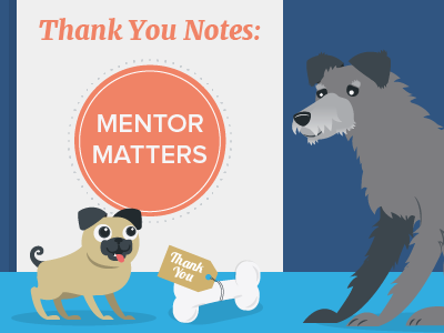The Dogfather bone business gift mentor mutt notes olddog pug shaggy thankyou vector
