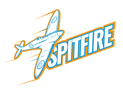 Spitfire Supermarine airplane brand fly illustration mascot movement plane spitfire team