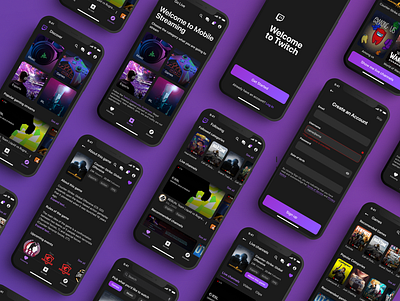 Twitch app. Redesign app cybersport gaming redesign streaming twitch ux uxui