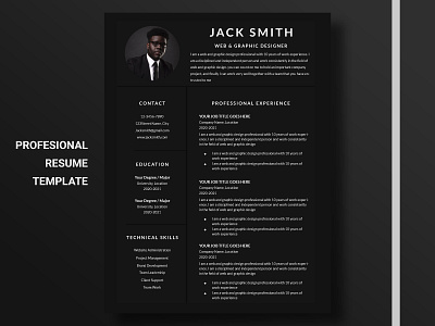 Curriculum Vitae | 2020 | Jack Smith 2020 cv graphic design product design resume resume 2020 resume clean resume cv resume design resume template
