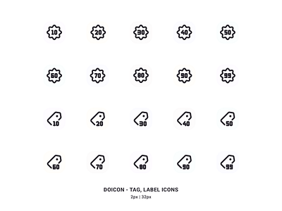 DOICON - Tag, Label Icons Pack