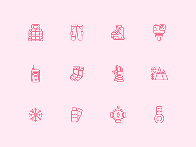 DOICON -  Snowboarding Gear Icons Pack