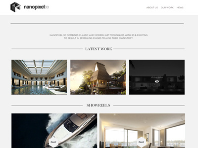 Website Nanopixel homepage