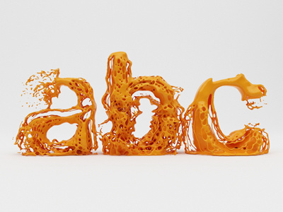 Type Fluid Experiment 3d almossawi experiment fluid real flow realflow skyrill type typography