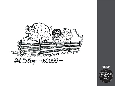 day21 inktober animal art bw character childish comic dream dreaming illustration ink inktober inktober2020 sheep sleep snoor