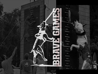 Brave games logo ver2 competion dog game logo logotype