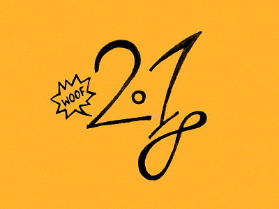 2018 2018 dog number symbol typography woof