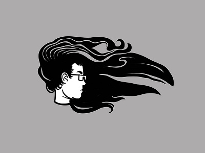 Self-portrait bird bw crow girl graphic hair illustration portrait self portrait woman