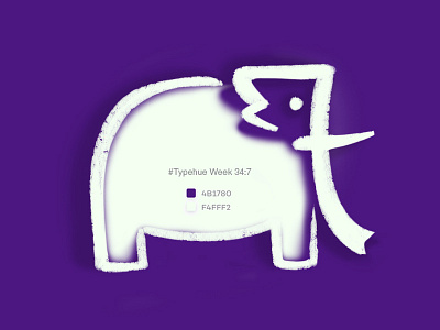 #Typehue Week 34: 7 7 animal elephant illustration seven stylization typehueweek
