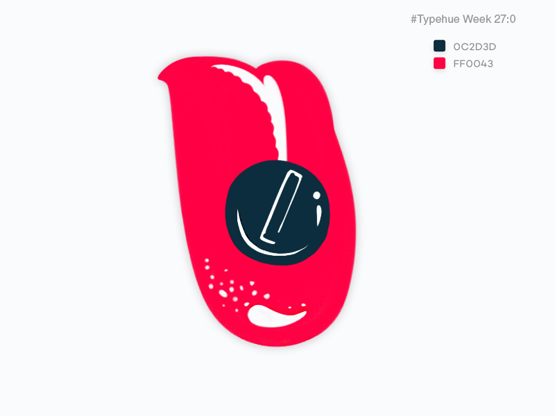 #Typehue Week 27: 0 drag treatment styling figure zero tablet circle 0 medicine pill tongue