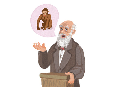 Happy B-day, Charles! character charles darvin evolution human man monkey theory
