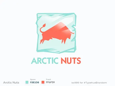 #Typehue 11 Arcticnuts (Kabel typeface) bull ice illustration lettering logo