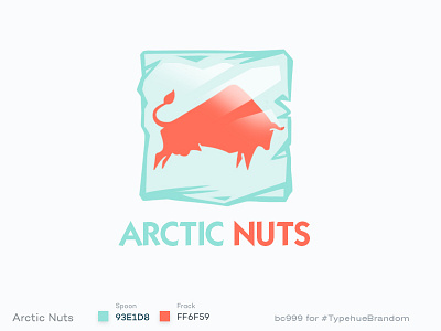 #Typehue 11 Arcticnuts (Kabel typeface) bull ice illustration lettering logo