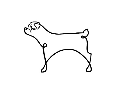 Rottweiler animal design dog illustration ink line rottweiler