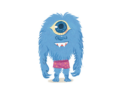 Characters-4 character childish comic cyclop eye illustration mithology monster
