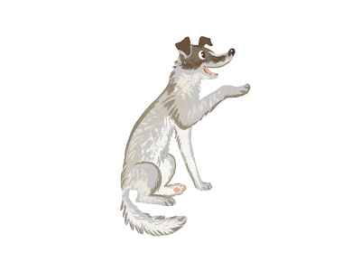 Dog animal art cartoon character childish dog illustration