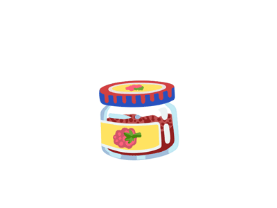 Banochka Animation animation bank childish confiture gif illustration jam jar pot sweet vector