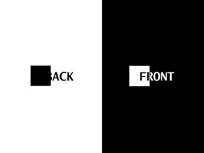 Back-Front Type Training branding bw design icon logo typography vector