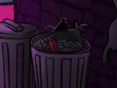 Rat animal garbage illustration mouse rat trash