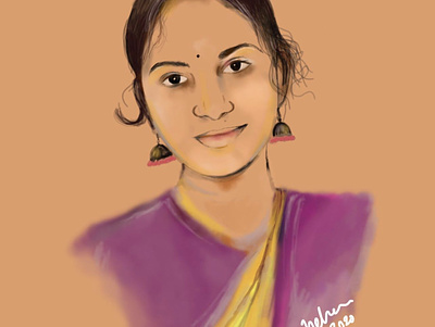 Indian Beauty app design illustration minimal vector