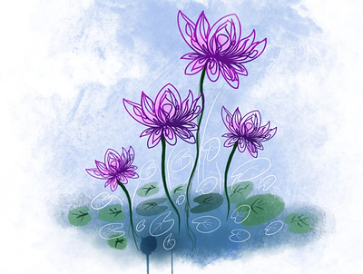 Purple Beauties. app design flat illustration minimal vector