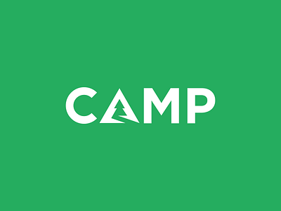 CAMP - logotype concept. branding design flat illustration logo logos logotype minimal negative space typography