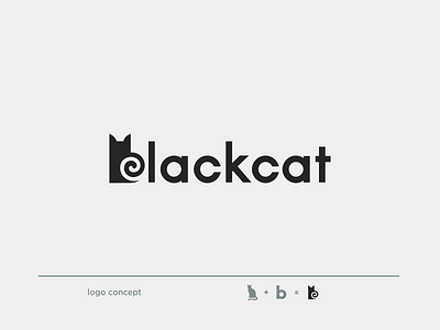 BLACKCAT branding design flat icon illustration logo logos logotype negative space typography