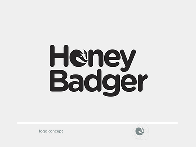 honey badger branding design flat icon illustration logo logos logotype negative space typography