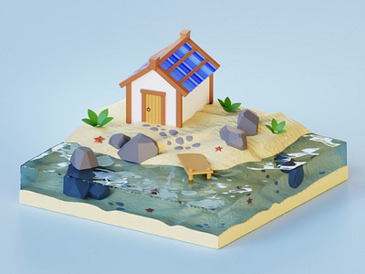 Island 3d blender