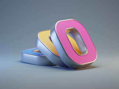 Zeros 3d blender fonts null numbers scene zero