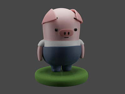 Piggy 3d blender cute pig piggy toy