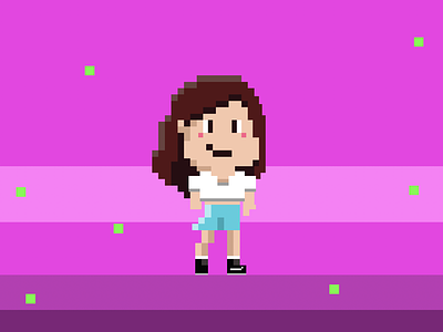 Pixel art girl
