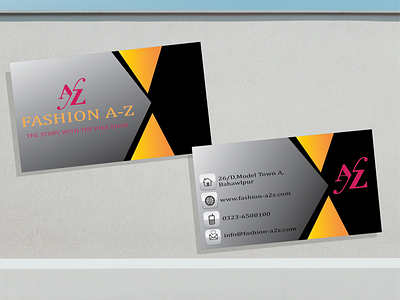 FASHION A-Z CARD branding card design design graphicdesign icon illustration illustrator logo