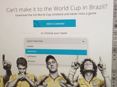 Add the FIFA WORLD CUP fixture List to your Calendar button calendar drop down football schedule soccer time world cup