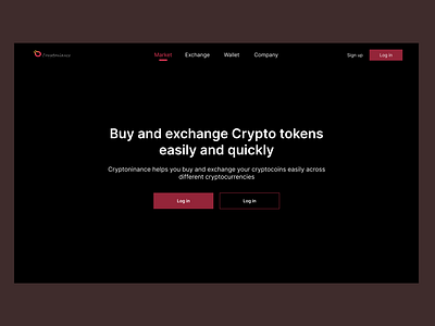 Crypto landing page