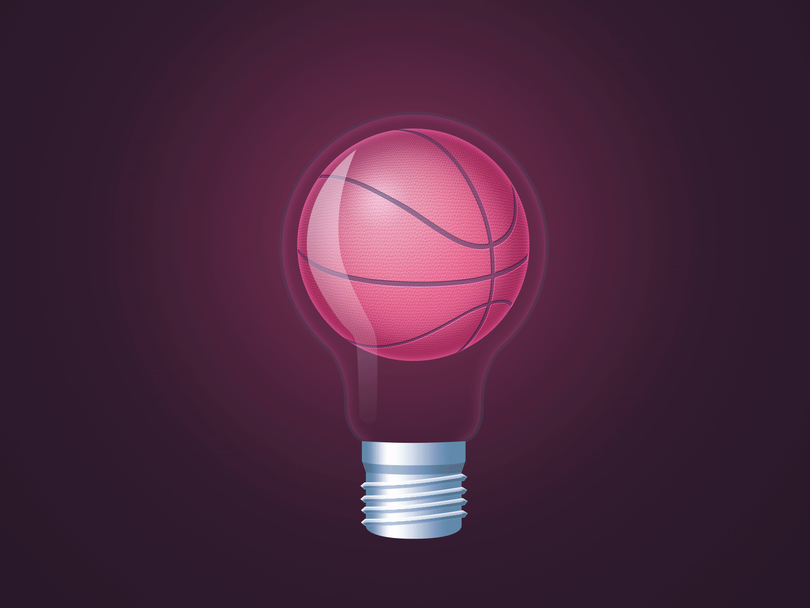 Light it up 2d 2danimation animated basketball dribbble fun gif illustration light lightbulb