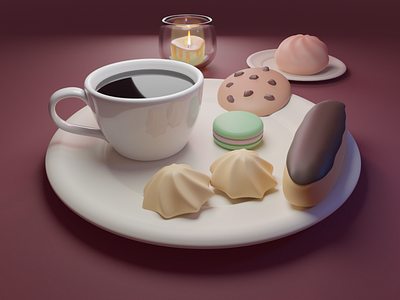 Best Brunch 3d blender design illustration