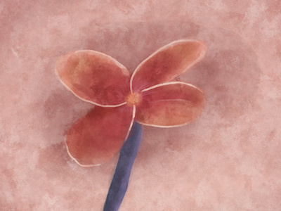 Flower digital painting doodle