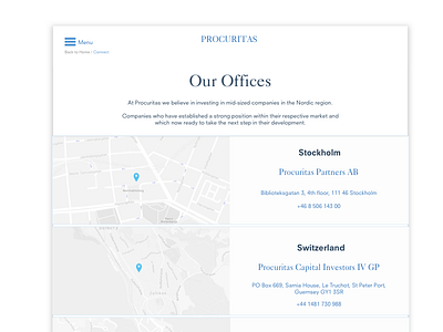 Procuritas Website UX