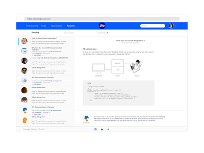 Jio Forum for devs api chat code dashboard dev forum jio profile