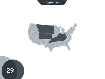 29 Cartogram bar charts circle dots gradients intro lines notch overlay pie