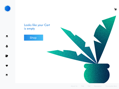 Cart Landing Page ecommerce flower forest green illustration plant pot shopping space state tea
