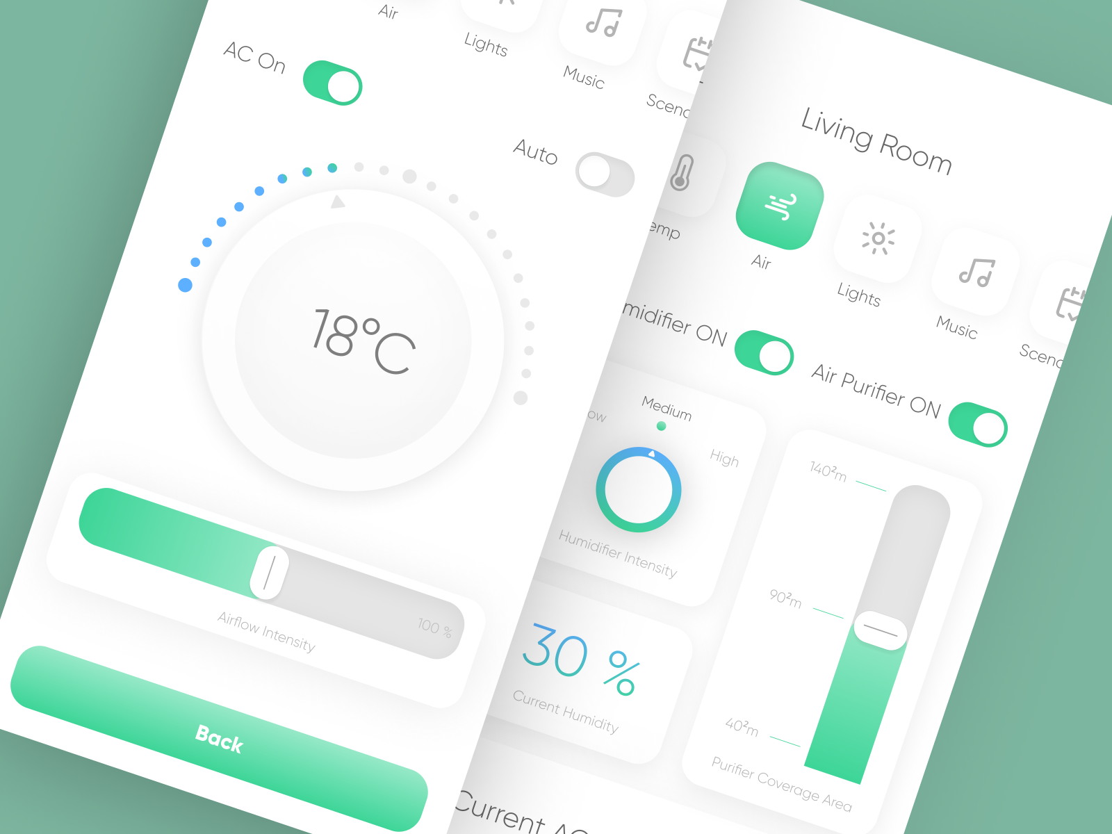 Smart Home AC and Air Quality Manager by Jakub Helcberger on Dribbble