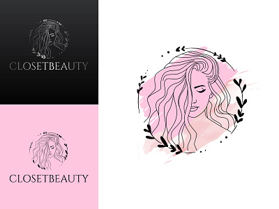luxury logo design minimalist pink